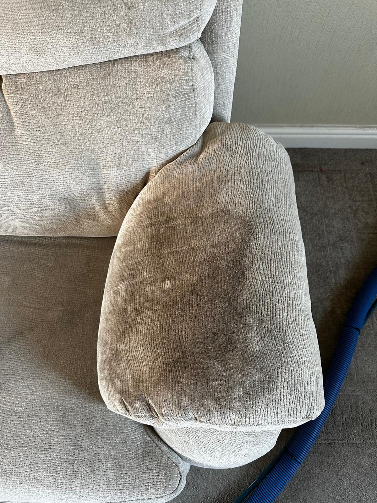 Sofa before cleaning